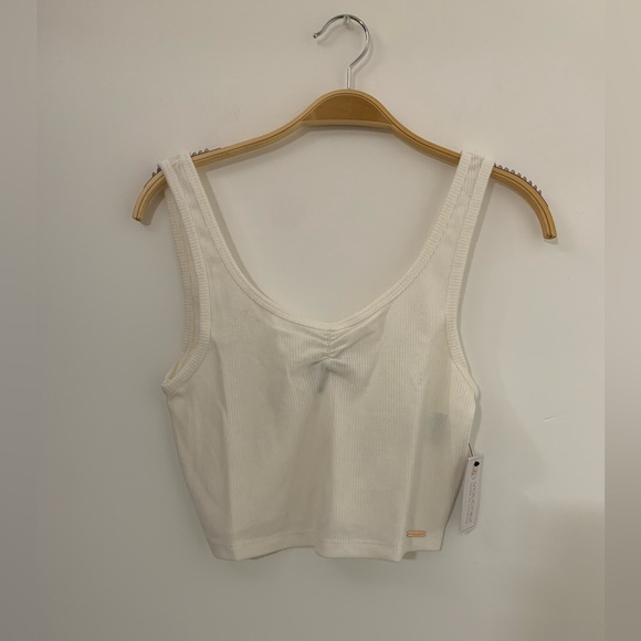 NEW VOLCOM LIVED IN LOUNGE CROPPED RIB TANK - STAR WHITE Size:S - Picture 5 of 9